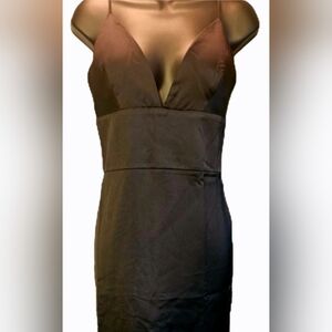 BEBE black Satin Elegant Black Dress